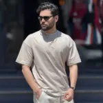 تیشرت بیسیک پارچه دو نخ گرم بالا - Image 4