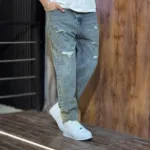 شلوار مام فیت جین زاپدار زاپ بسته کد 3/824 - Image 3