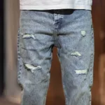 شلوار مام فیت جین زاپدار زاپ بسته کد 3/824 - Image 2