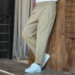 شلوار مام فیت پارچه ای بزیاق ترک ساده