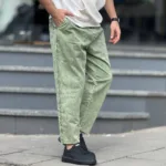 شلوار مام پارچه ای کتان - Image 3