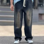 شلوار بگ دو کوپ جین گرم بالا - Image 8