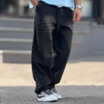 شلوار بگ دو کوپ جین گرم بالا - Image 5