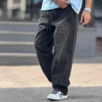 شلوار بگ دو کوپ جین گرم بالا - Image 6