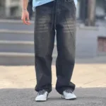 شلوار بگ دو کوپ جین گرم بالا - Image 7