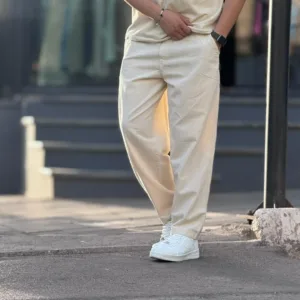 شلوار کنفی نیم بگ کمر کش