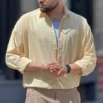 پیراهن کنفی آستین بلند اسلپ - Image 2