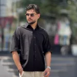 پیراهن نخی آستین کوتاه اسلپ قواره بزرگ - Image 5