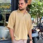 تیشرت یقه‌ دار مردانه آستین کوتاه کنفی - Image 11