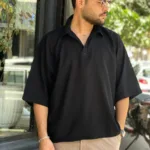 تیشرت یقه‌ دار مردانه آستین کوتاه کنفی - Image 2