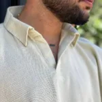 تیشرت یقه‌ دار مردانه آستین کوتاه کنفی - Image 4