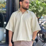 تیشرت یقه‌ دار مردانه آستین کوتاه کنفی - Image 6