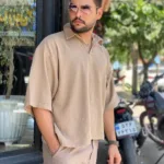 تیشرت یقه‌ دار مردانه آستین کوتاه کنفی - Image 7