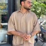 تیشرت یقه‌ دار مردانه آستین کوتاه کنفی - Image 3