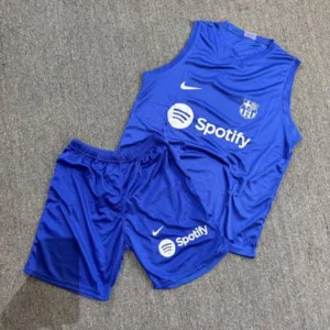 ست رکابی و شلوارک ورزشی مردانه بارسلونا