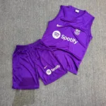 ست رکابی و شلوارک ورزشی مردانه بارسلونا - Image 3