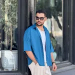 پیراهن تنسل آستین کوتاه مردانه - Image 9