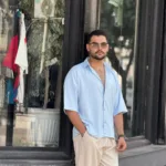 پیراهن تنسل آستین کوتاه مردانه