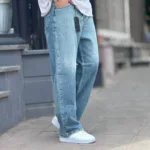 شلوار جین بگ سنگشور آبی یخی کد3/867 - Image 3