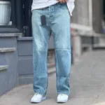 شلوار جین بگ سنگشور آبی یخی کد3/867 - Image 2