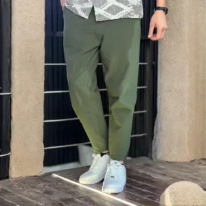 شلوار مام فیت لینن کنفی