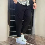 شلوار مام فیت لینن کنفی - Image 4