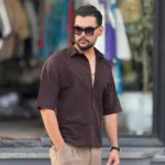 پیراهن لینن مردانه آستین کوتاه خنک تابستانه