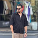 پیراهن لینن مردانه آستین کوتاه خنک تابستانه - Image 9