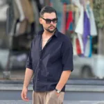 پیراهن لینن مردانه آستین کوتاه خنک تابستانه - Image 4