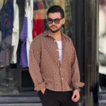 پیراهن مردانه آستین بلند لینن راه راه - Image 6