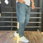 شلوار مام فیت جین مردانه آبی سنگشور کد 3/759 - Image 3