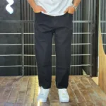 شلوار مام فیت جین مردانه مشکی کد 3/1033 - Image 3