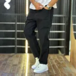 شلوار مام فیت جین مردانه مشکی کد 3/1033