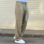 شلوار پارچه ای بگ مردانه بزیاق پیله دار - Image 10