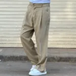 شلوار پارچه ای بگ مردانه بزیاق پیله دار - Image 15