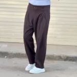 شلوار پارچه ای بگ مردانه بزیاق پیله دار - Image 7