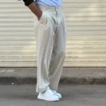 شلوار پارچه ای بگ مردانه بزیاق پیله دار - Image 18