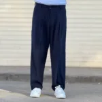 شلوار پارچه ای بگ مردانه بزیاق پیله دار - Image 4