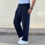 شلوار پارچه ای بگ مردانه بزیاق پیله دار