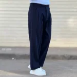 شلوار پارچه ای بگ مردانه بزیاق پیله دار - Image 3