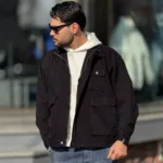 کت کتان مردانه اسپرت 5 جیب قواره بزرگ - Image 6