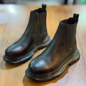 بوت مردانه مشکی بغل کش مک کویین