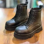 نیم بوت مردانه مشکی بغل زیپ برشکا