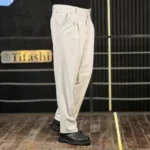 شلوار پارچه ای کلاسیک نیم بگ مردانه بزیاق پیله دار - Image 7