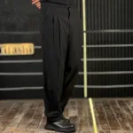 شلوار پارچه ای کلاسیک نیم بگ مردانه بزیاق پیله دار - Image 5