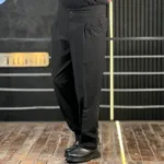 شلوار پارچه ای کلاسیک نیم بگ مردانه بزیاق پیله دار - Image 4