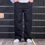 شلوار جین بگ ساده مشکی 4/568 - Image 2