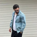 جکت جین مردانه قواره بزرگ وارداتی - Image 3